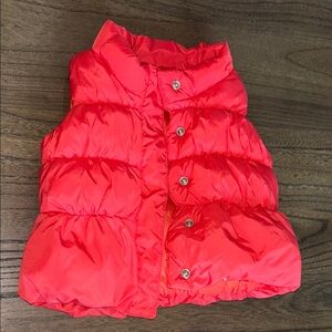 Baby gap bright coral puffer vest